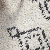 Network Rugs White &amp; Charcoal Chayton Berber Power-Loomed Shag Moroccan Rug