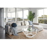 Network Rugs Natural &amp; White Geometric Hand-Braided Jute Rug