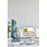 Network Rugs Navy &amp; White Traditional Power-Loomed Indoor/Outdoor Rug