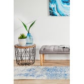Network Rugs Bone, White &amp; Navy Art Moderne Cezanne Runner