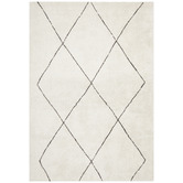 Network Rugs Ivory &amp; Charcoal Super Soft Moroccan-Style Rug