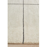 Network Rugs Ivory &amp; Charcoal Super Soft Metro Contemporary Rug