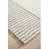 Network Rugs Ivory &amp; Charcoal Super Soft Metro Contemporary Rug