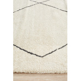 Network Rugs Ivory &amp; Charcoal Super Soft Moroccan-Style Rug
