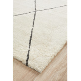 Network Rugs Ivory &amp; Charcoal Super Soft Moroccan-Style Rug