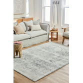 Network Rugs Bone, White &amp; Silver Vintage-Style Art Moderne Cezanne Rug