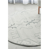 Network Rugs Grey Zoey Aztec Round Rug