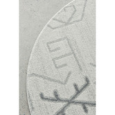 Network Rugs Grey Zoey Aztec Round Rug