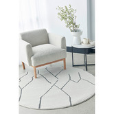 Network Rugs Grey Emery Abstract Round Rug