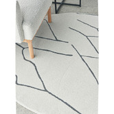 Network Rugs Grey Emery Abstract Round Rug