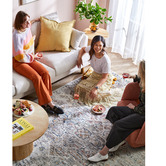Network Rugs Silver Transitional Vintage-Style Distressed Rug