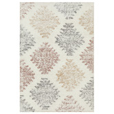 Network Rugs Motif Hand-Loomed Wool &amp; Cotton Rug
