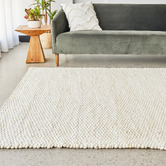 Network Rugs White Saxan Hand-Loomed Jute Rug