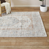 Network Rugs Silver &amp; Peach Vintage Look Celina Rug