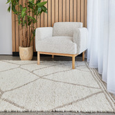 Network Rugs Idelig Hand-Woven Wool-Blend Rug