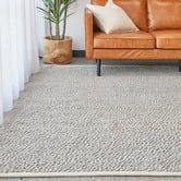 Network Rugs Grey Lindved Hand-Woven Wool-Blend Boucle Rug
