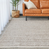 Network Rugs Natural Lindved Hand-Woven Wool-Blend Boucle Rug