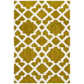 Network Rugs Flat Weave Trellis Design Gold White Rug