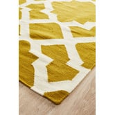Network Rugs Flat Weave Trellis Design Gold White Rug