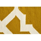 Network Rugs Flat Weave Trellis Design Gold White Rug