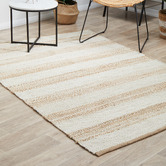 Network Rugs Natural &amp; White Zoticus Hand-Braided Jute Rug
