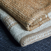 Network Rugs Natural &amp; White Zoticus Hand-Braided Jute Rug