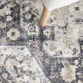 Network Rugs Mitzi Navy, Blue &amp; Cream Chenille Cotton Modern Rug