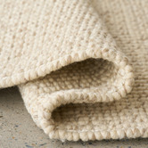 Network Rugs Cream Madras Parker Hand-Loomed Wool &amp; Jute Runner