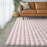 Network Rugs Blush Bubble Machine Washable Power-Loomed Rug