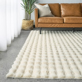 Network Rugs Natural Bubble Machine Washable Power-Loomed Rug