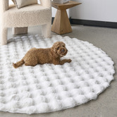 Network Rugs White Bubble Machine Washable Round Rug