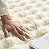 Network Rugs Natural Bubble Machine Washable Power-Loomed Rug