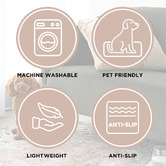 Network Rugs Natural Bubble Machine Washable Power-Loomed Rug