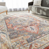 Network Rugs Terracotta Power-Loomed Transitional  Rug