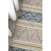 Network Rugs Jean Blue, Yellow &amp; Grey Hand Loomed Rug