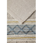 Network Rugs Jean Blue, Yellow &amp; Grey Hand Loomed Rug