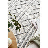 Network Rugs Emilee Natural White Hand Woven Flatweave Wool &amp; Viscose Rug