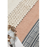 Network Rugs Peach &amp; Denim Wool Textured Astrid Rug
