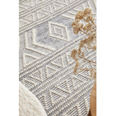 Network Rugs Natural White &amp; Grey Textured Alva Wool Rug