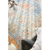 Network Rugs Sky Blue &amp; Beige Power-Loomed Transitional Rug