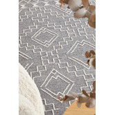 Network Rugs Grey &amp; Natural White Textured Ida Rug