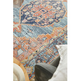Network Rugs Rust &amp; Blue Power-Loomed Transitional Rug