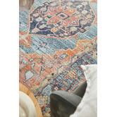 Network Rugs Rust &amp; Blue Power-Loomed Transitional Rug
