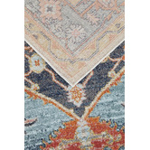 Network Rugs Rust &amp; Blue Power-Loomed Transitional Rug