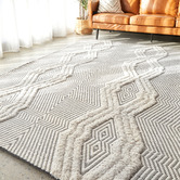 Network Rugs Mitchell Bone &amp; Black Hand Loomed Rug
