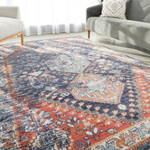 Network Rugs Navy Power-Loomed Transitional Round Rug