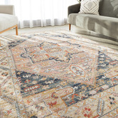 Network Rugs Salmon Power-Loomed Transitional  Rug