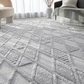 Network Rugs Silver Nina Contemporary Rug