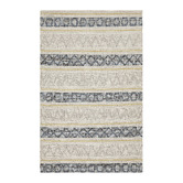 Network Rugs Jean Blue, Yellow &amp; Grey Hand Loomed Rug