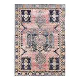 Network Rugs Red Power-Loomed Transitional  Round Rug
